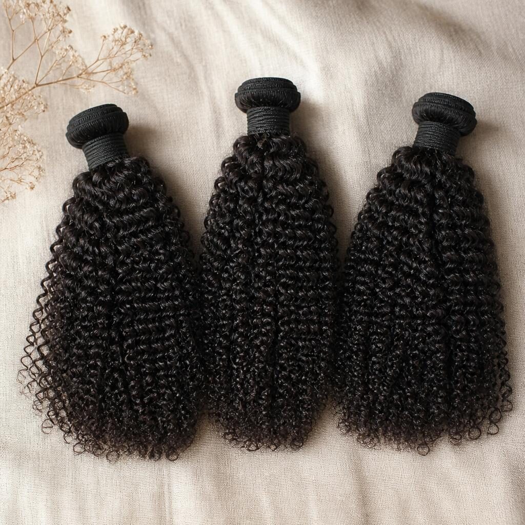 Curly Human Hair Bundles view 3