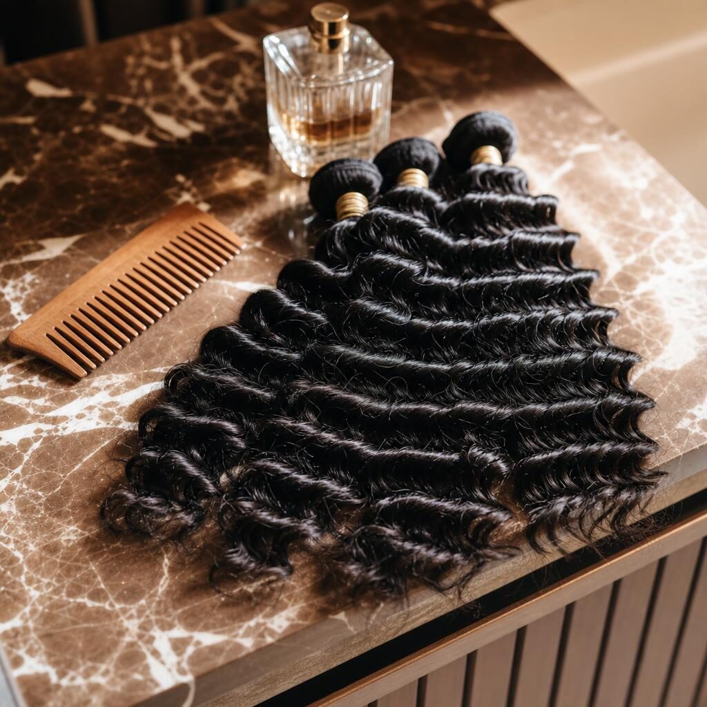 Deep Wave Human Hair Bundles view 3