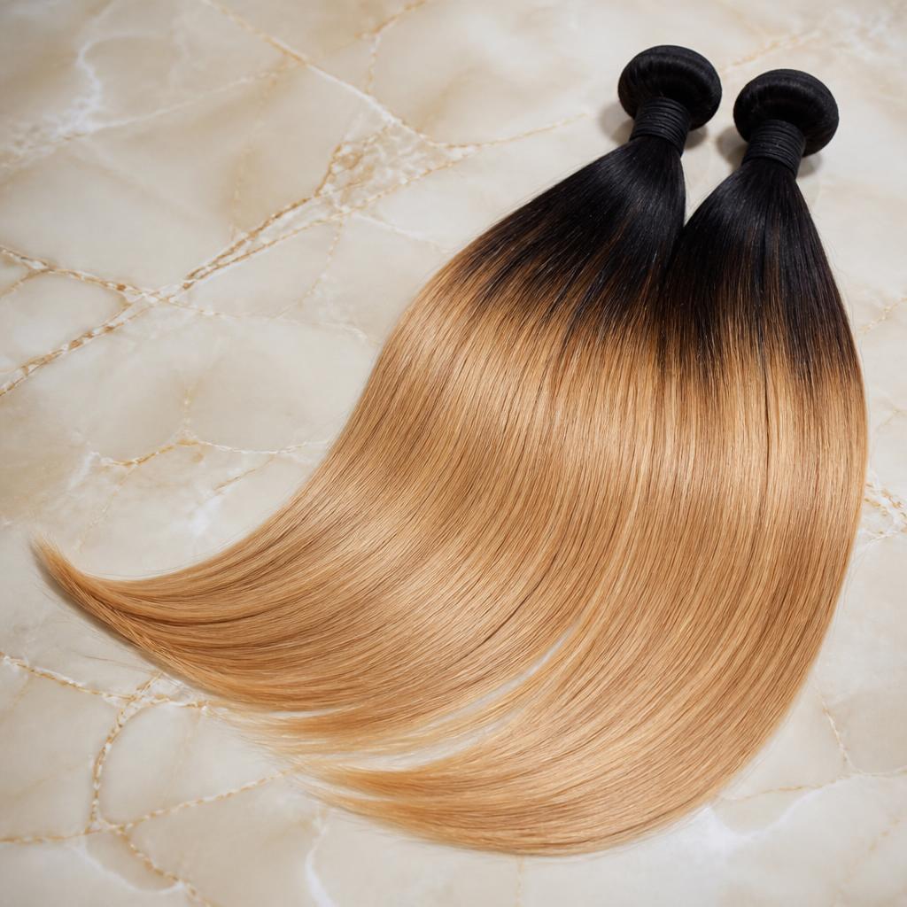 Ombré #1B/27 Honey Blonde Bundles view 3