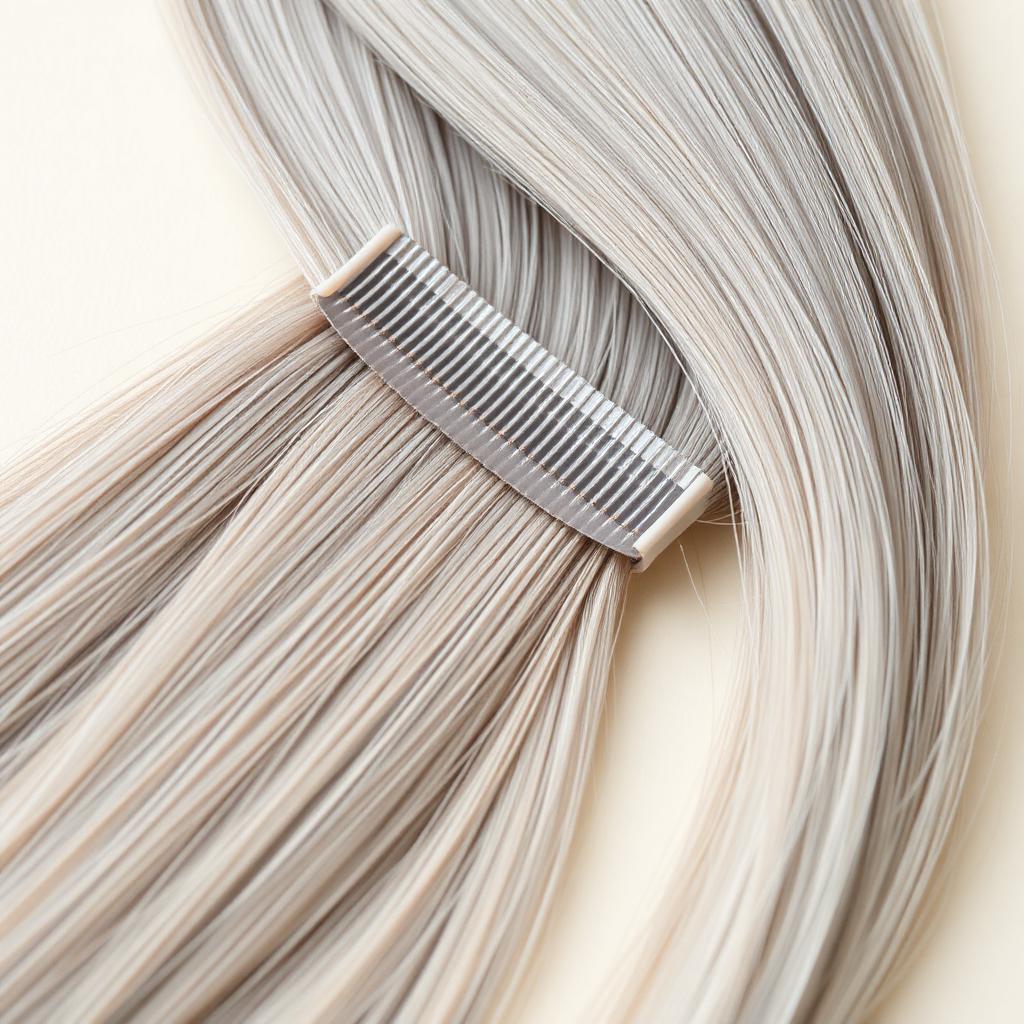 Ash Blonde #60 Tape-In Extensions view 2