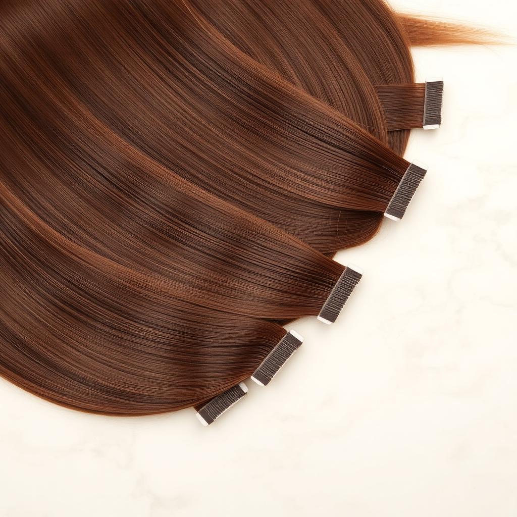 Chocolate Brown #4 Tape-In Extensions
