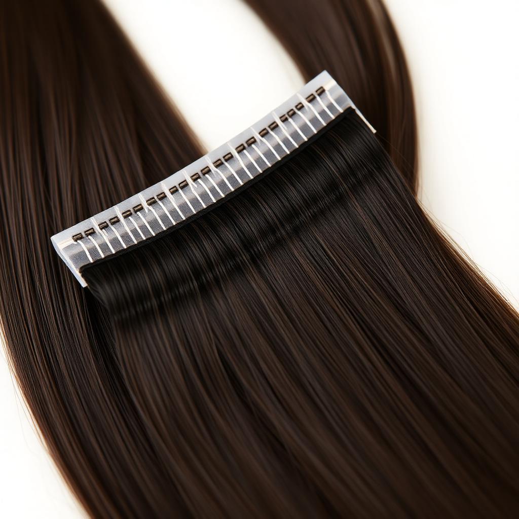 Dark Brown #2 Tape-In Extensions view 2