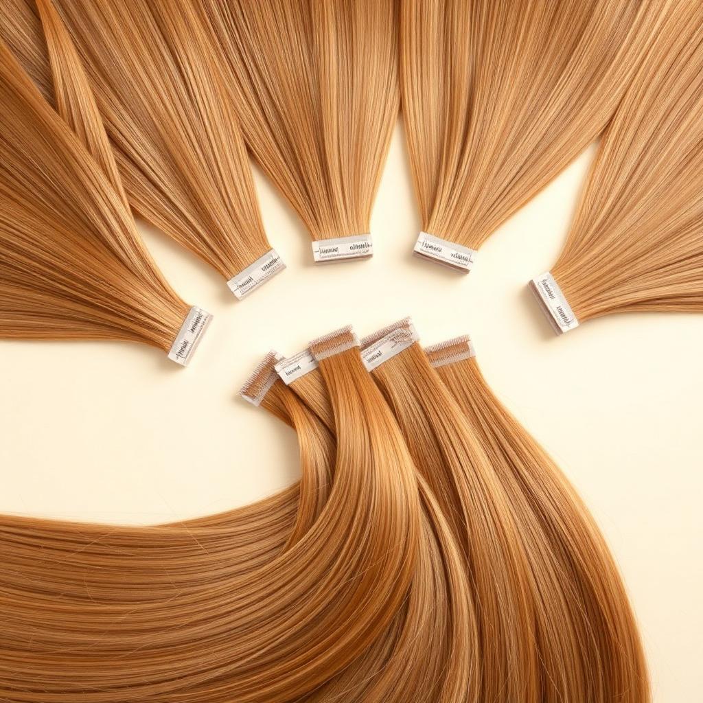 Light Brown #6 Tape-In Extensions view 3