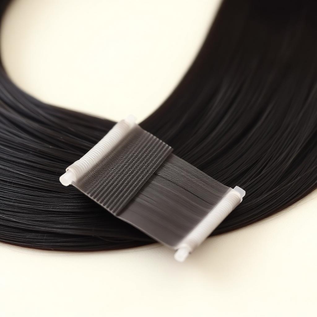 Natural Black #1B Tape-In Extensions view 2