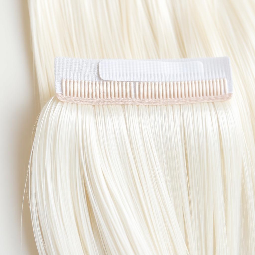 Platinum Blonde #613 Tape-In Extensions view 2