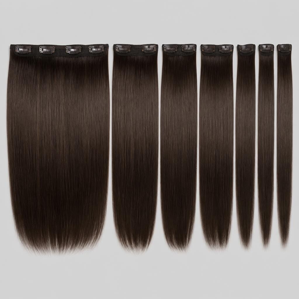 One-Piece Weft Clip-In Extensions